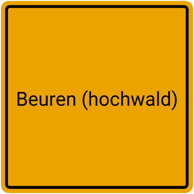 Meldebestätigung Beuren (Hochwald)